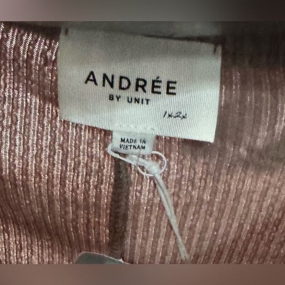 ANDREE BY UNIT Mocha Ribbed Knit Poncho - Picture 5 of 5